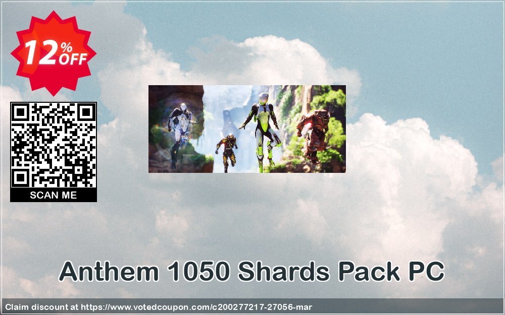 Anthem 1050 Shards Pack PC Coupon, discount Anthem 1050 Shards Pack PC Deal. Promotion: Anthem 1050 Shards Pack PC Exclusive Easter Sale offer 