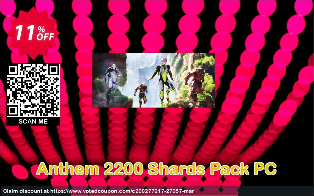 Anthem 2200 Shards Pack PC Coupon, discount Anthem 2200 Shards Pack PC Deal. Promotion: Anthem 2200 Shards Pack PC Exclusive Easter Sale offer 