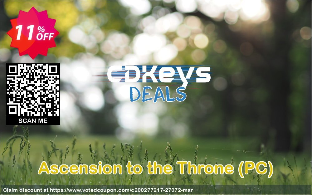 Ascension to the Throne, PC  Coupon, discount Ascension to the Throne (PC) Deal. Promotion: Ascension to the Throne (PC) Exclusive Easter Sale offer 