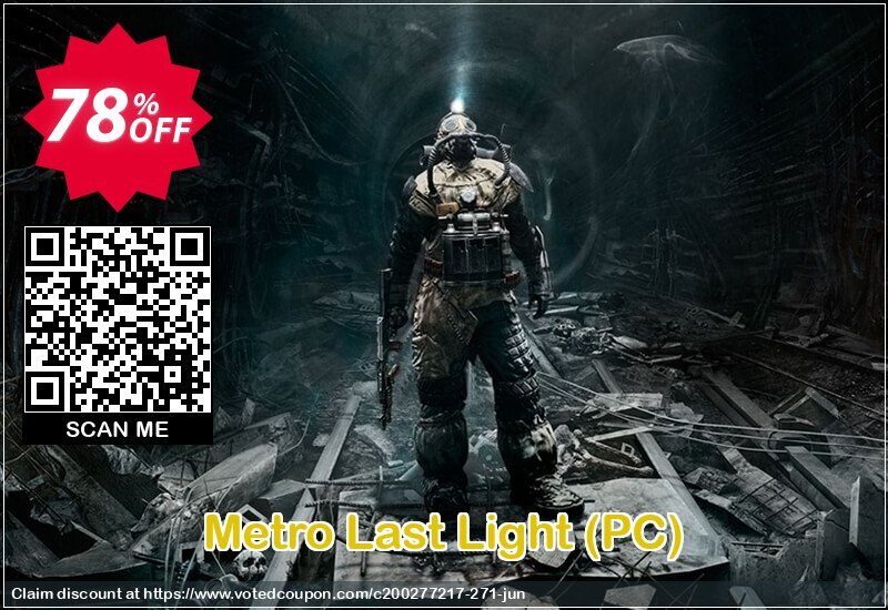 Metro Last Light, PC  Coupon, discount Metro Last Light (PC) Deal. Promotion: Metro Last Light (PC) Exclusive offer 