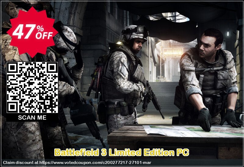 Battlefield 3 Limited Edition PC Coupon, discount Battlefield 3 Limited Edition PC Deal. Promotion: Battlefield 3 Limited Edition PC Exclusive Easter Sale offer 