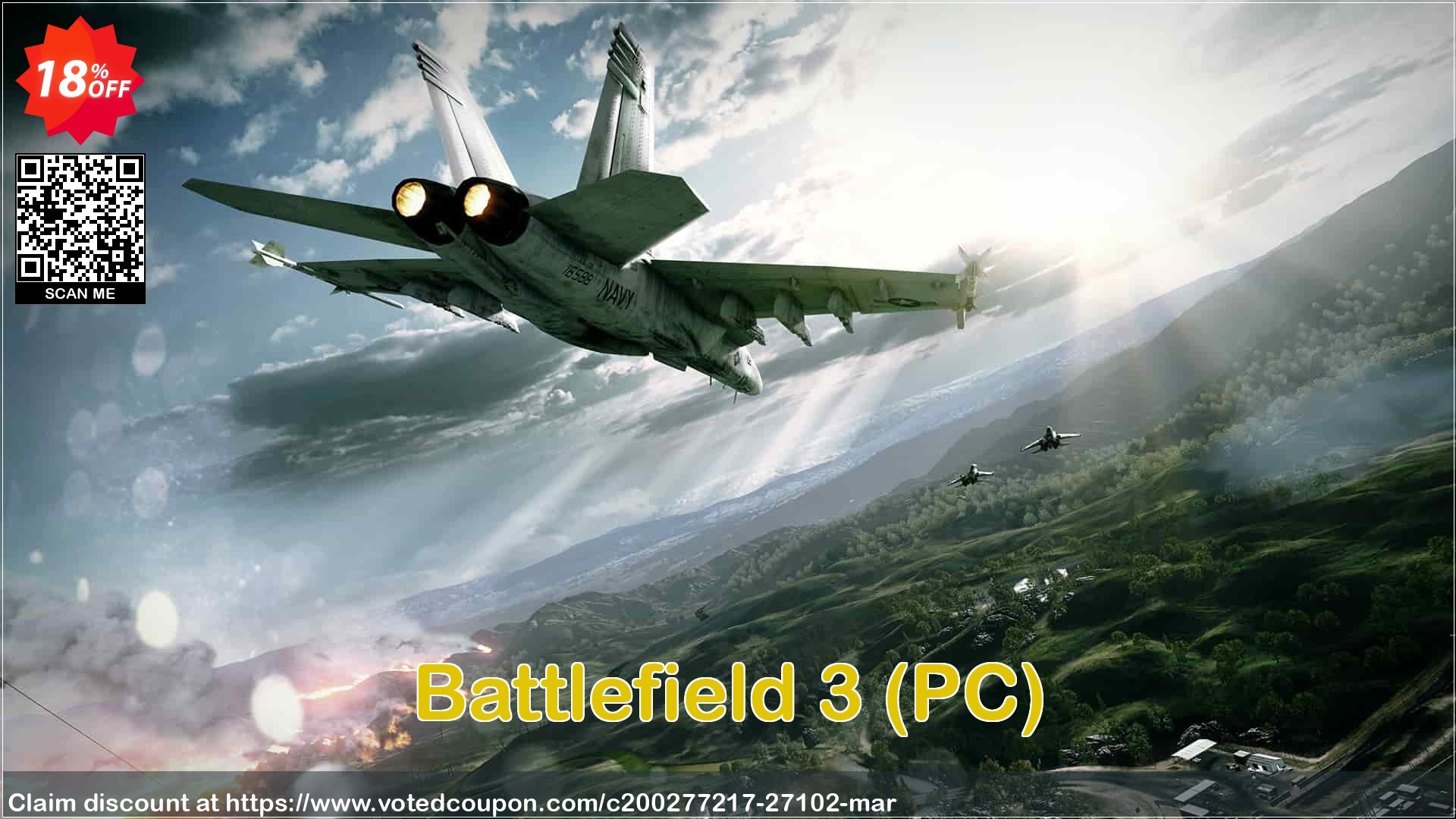 Battlefield 3, PC  Coupon Code Apr 2024, 18% OFF - VotedCoupon