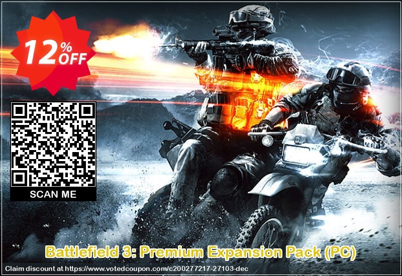 Battlefield 3: Premium Expansion Pack, PC  Coupon, discount Battlefield 3: Premium Expansion Pack (PC) Deal. Promotion: Battlefield 3: Premium Expansion Pack (PC) Exclusive Easter Sale offer 