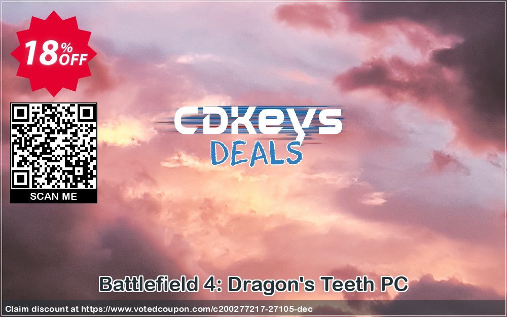 Battlefield 4: Dragon's Teeth PC Coupon, discount Battlefield 4: Dragon's Teeth PC Deal. Promotion: Battlefield 4: Dragon's Teeth PC Exclusive Easter Sale offer 