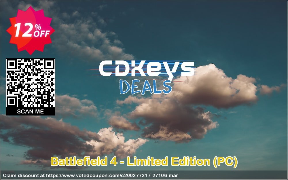 Battlefield 4 - Limited Edition, PC  Coupon, discount Battlefield 4 - Limited Edition (PC) Deal. Promotion: Battlefield 4 - Limited Edition (PC) Exclusive Easter Sale offer 