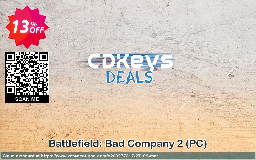 Battlefield: Bad Company 2, PC  Coupon Code Apr 2024, 13% OFF - VotedCoupon