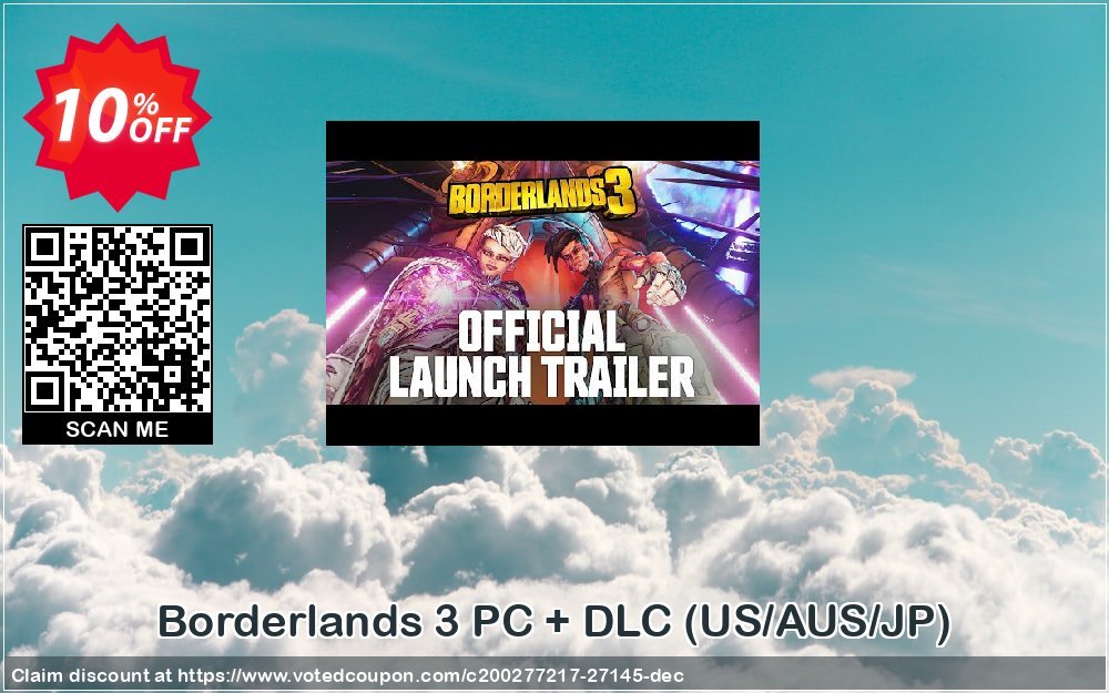 Borderlands 3 PC + DLC, US/AUS/JP  Coupon Code Apr 2024, 10% OFF - VotedCoupon