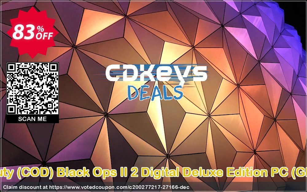 Call of Duty, COD Black Ops II 2 Digital Deluxe Edition PC, GERMANY  Coupon, discount Call of Duty (COD) Black Ops II 2 Digital Deluxe Edition PC (GERMANY) Deal. Promotion: Call of Duty (COD) Black Ops II 2 Digital Deluxe Edition PC (GERMANY) Exclusive Easter Sale offer 