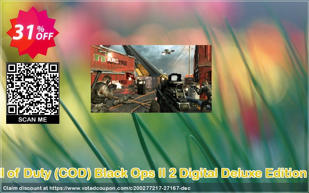 Call of Duty, COD Black Ops II 2 Digital Deluxe Edition PC Coupon, discount Call of Duty (COD) Black Ops II 2 Digital Deluxe Edition PC Deal. Promotion: Call of Duty (COD) Black Ops II 2 Digital Deluxe Edition PC Exclusive Easter Sale offer 