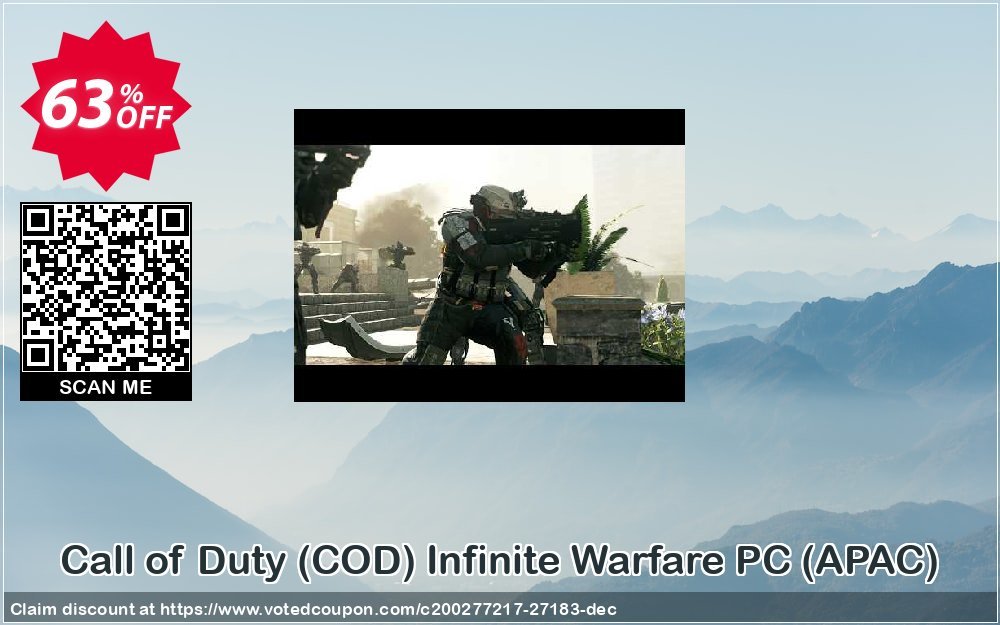 Call of Duty, COD Infinite Warfare PC, APAC  Coupon, discount Call of Duty (COD) Infinite Warfare PC (APAC) Deal. Promotion: Call of Duty (COD) Infinite Warfare PC (APAC) Exclusive Easter Sale offer 