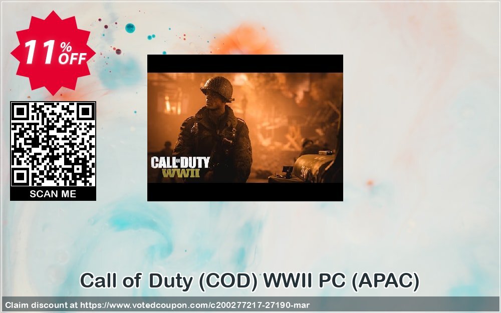 Call of Duty, COD WWII PC, APAC  Coupon Code Apr 2024, 11% OFF - VotedCoupon