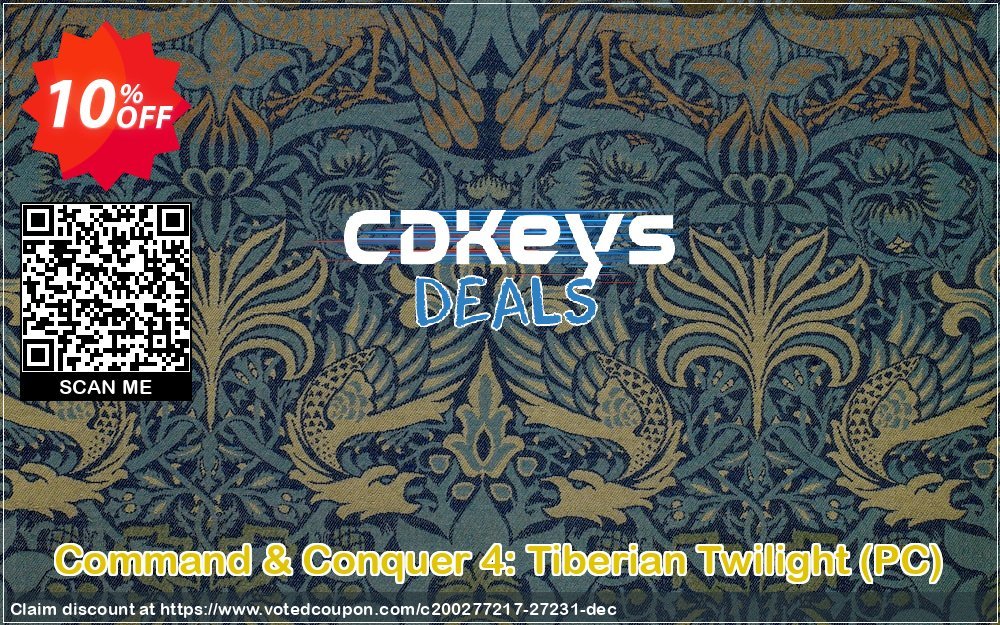 Command & Conquer 4: Tiberian Twilight, PC  Coupon, discount Command & Conquer 4: Tiberian Twilight (PC) Deal. Promotion: Command & Conquer 4: Tiberian Twilight (PC) Exclusive Easter Sale offer 
