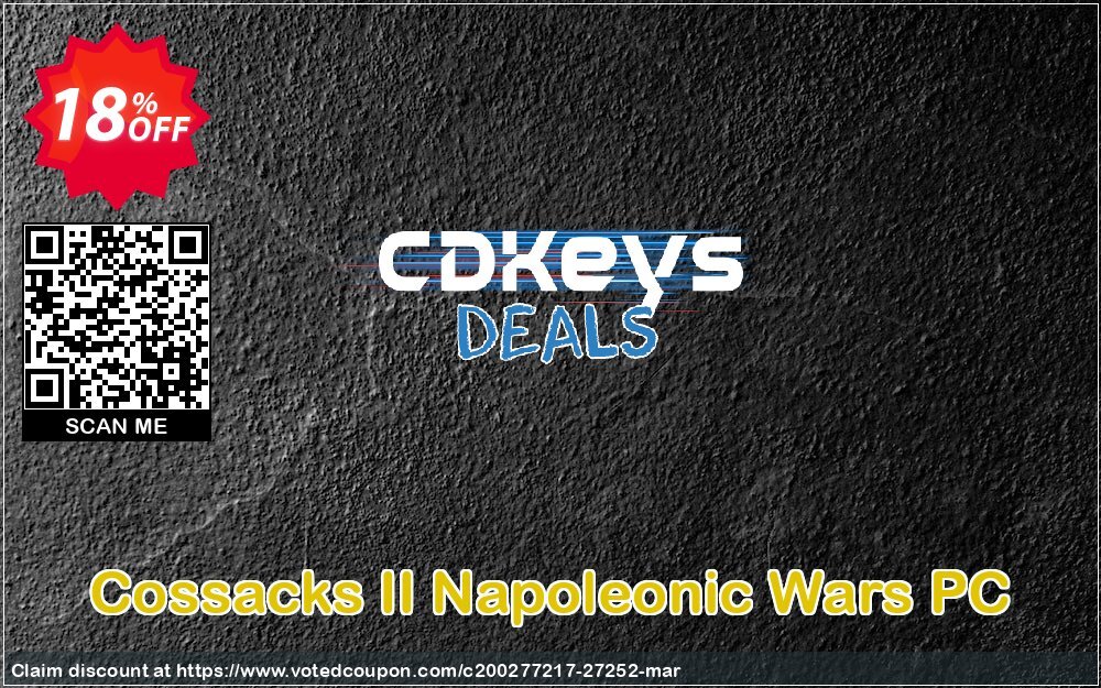 Cossacks II Napoleonic Wars PC Coupon Code May 2024, 18% OFF - VotedCoupon