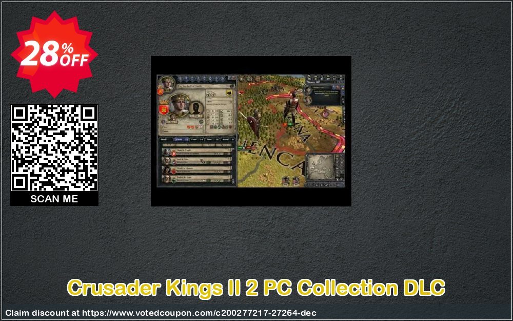 Crusader Kings II 2 PC Collection DLC Coupon, discount Crusader Kings II 2 PC Collection DLC Deal. Promotion: Crusader Kings II 2 PC Collection DLC Exclusive Easter Sale offer 