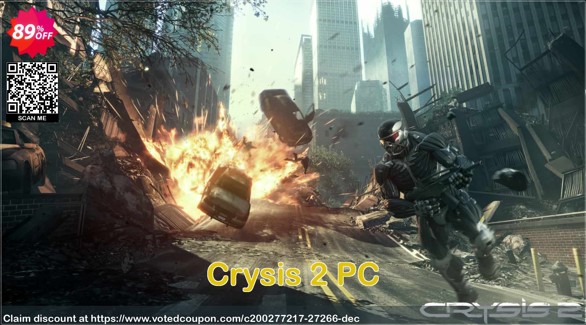 Crysis 2 PC Coupon, discount Crysis 2 PC Deal. Promotion: Crysis 2 PC Exclusive Easter Sale offer 