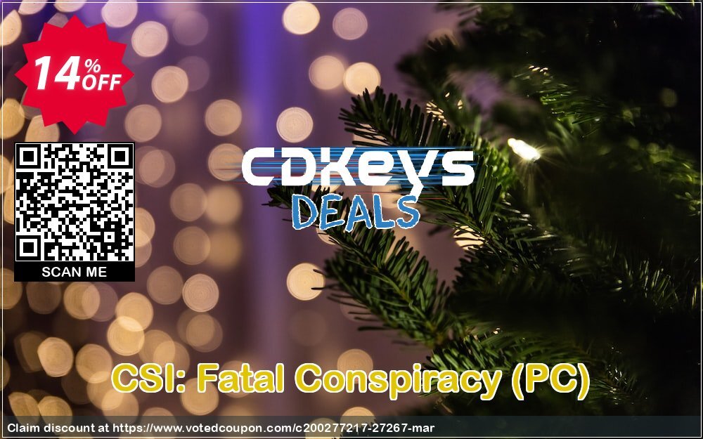 CSI: Fatal Conspiracy, PC  Coupon Code May 2024, 14% OFF - VotedCoupon