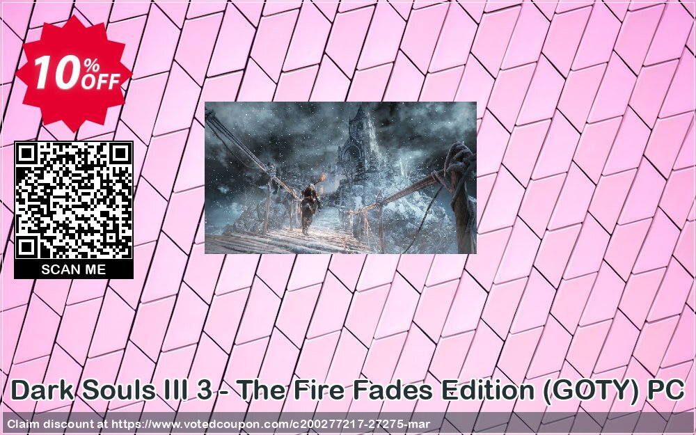 Dark Souls III 3 - The Fire Fades Edition, GOTY PC Coupon, discount Dark Souls III 3 - The Fire Fades Edition (GOTY) PC Deal. Promotion: Dark Souls III 3 - The Fire Fades Edition (GOTY) PC Exclusive Easter Sale offer 