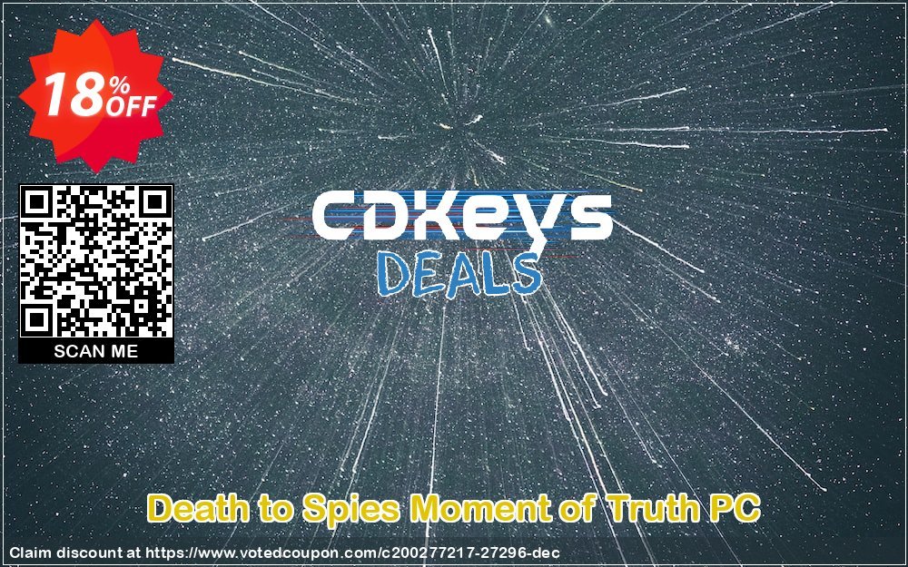 Death to Spies Moment of Truth PC Coupon, discount Death to Spies Moment of Truth PC Deal. Promotion: Death to Spies Moment of Truth PC Exclusive Easter Sale offer 