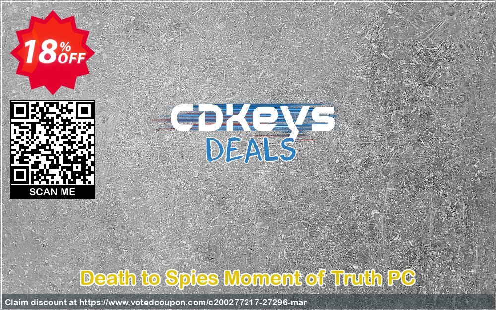 Death to Spies Moment of Truth PC Coupon, discount Death to Spies Moment of Truth PC Deal. Promotion: Death to Spies Moment of Truth PC Exclusive Easter Sale offer 