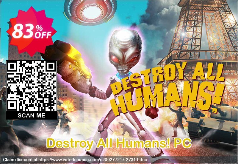 Destroy All Humans! PC Coupon, discount Destroy All Humans! PC Deal. Promotion: Destroy All Humans! PC Exclusive Easter Sale offer 