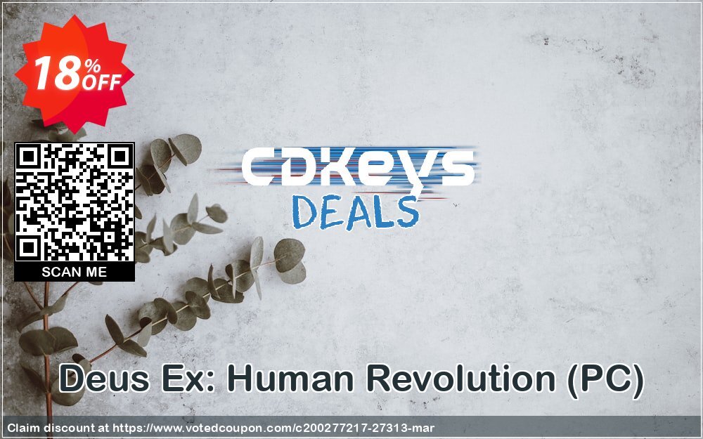 Deus Ex: Human Revolution, PC  Coupon, discount Deus Ex: Human Revolution (PC) Deal. Promotion: Deus Ex: Human Revolution (PC) Exclusive Easter Sale offer 