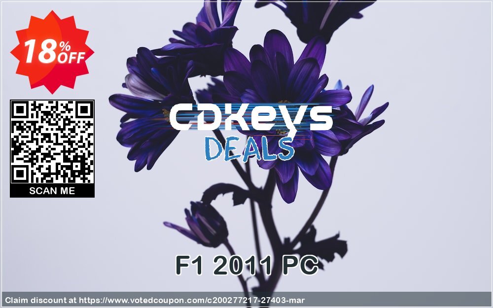 F1 2011 PC Coupon, discount F1 2011 PC Deal. Promotion: F1 2011 PC Exclusive Easter Sale offer 