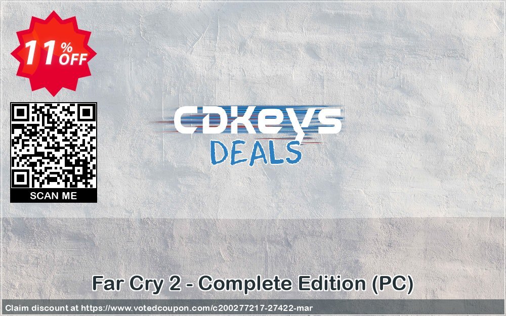 Far Cry 2 - Complete Edition, PC  Coupon, discount Far Cry 2 - Complete Edition (PC) Deal. Promotion: Far Cry 2 - Complete Edition (PC) Exclusive Easter Sale offer 