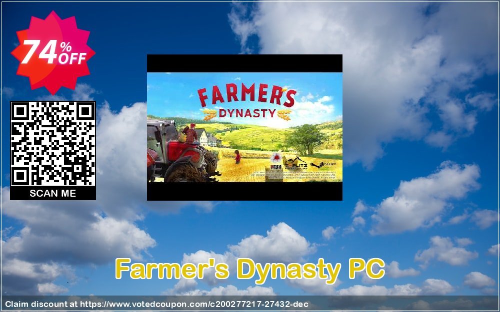 Farmer's Dynasty PC Coupon, discount Farmer's Dynasty PC Deal. Promotion: Farmer's Dynasty PC Exclusive Easter Sale offer 