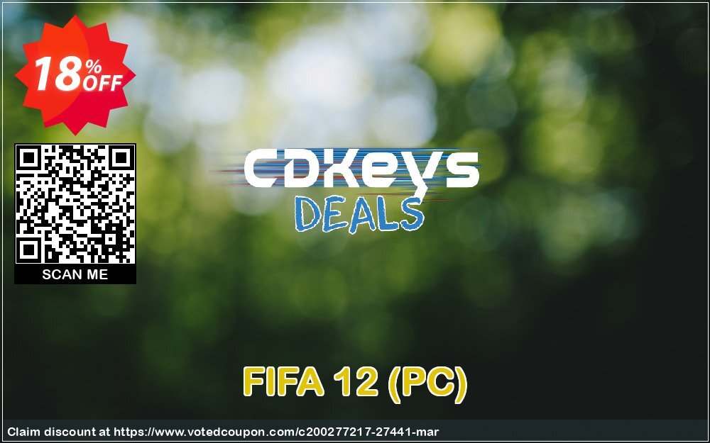 FIFA 12, PC  Coupon, discount FIFA 12 (PC) Deal. Promotion: FIFA 12 (PC) Exclusive Easter Sale offer 