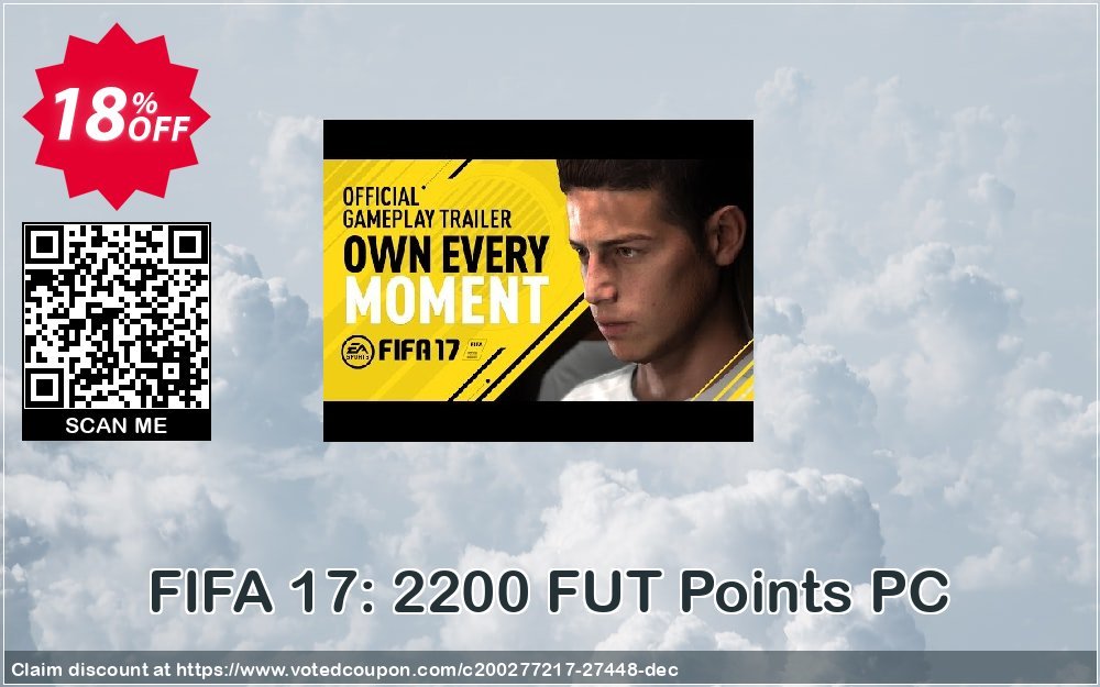 FIFA 17: 2200 FUT Points PC Coupon Code Apr 2024, 18% OFF - VotedCoupon