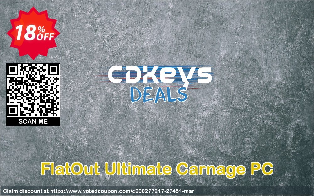 FlatOut Ultimate Carnage PC Coupon, discount FlatOut Ultimate Carnage PC Deal. Promotion: FlatOut Ultimate Carnage PC Exclusive Easter Sale offer 