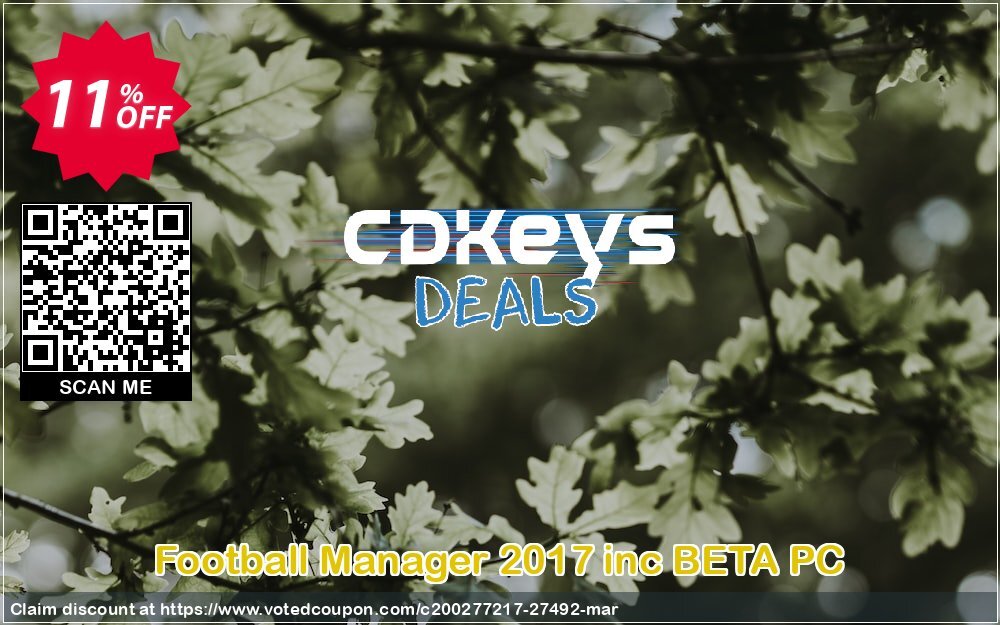 Football Manager 2017 inc BETA PC Coupon Code May 2024, 11% OFF - VotedCoupon