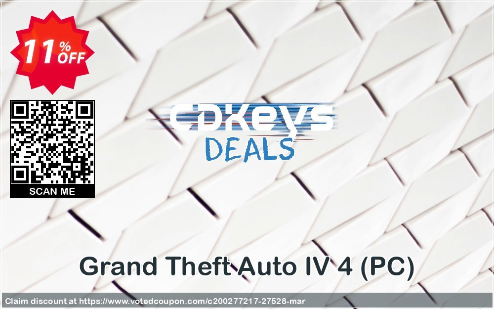 Grand Theft Auto IV 4, PC  Coupon Code Apr 2024, 11% OFF - VotedCoupon