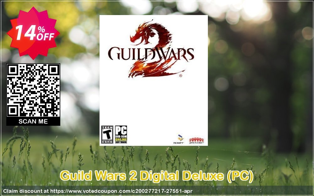 Guild Wars 2 Digital Deluxe, PC  Coupon, discount Guild Wars 2 Digital Deluxe (PC) Deal. Promotion: Guild Wars 2 Digital Deluxe (PC) Exclusive Easter Sale offer 