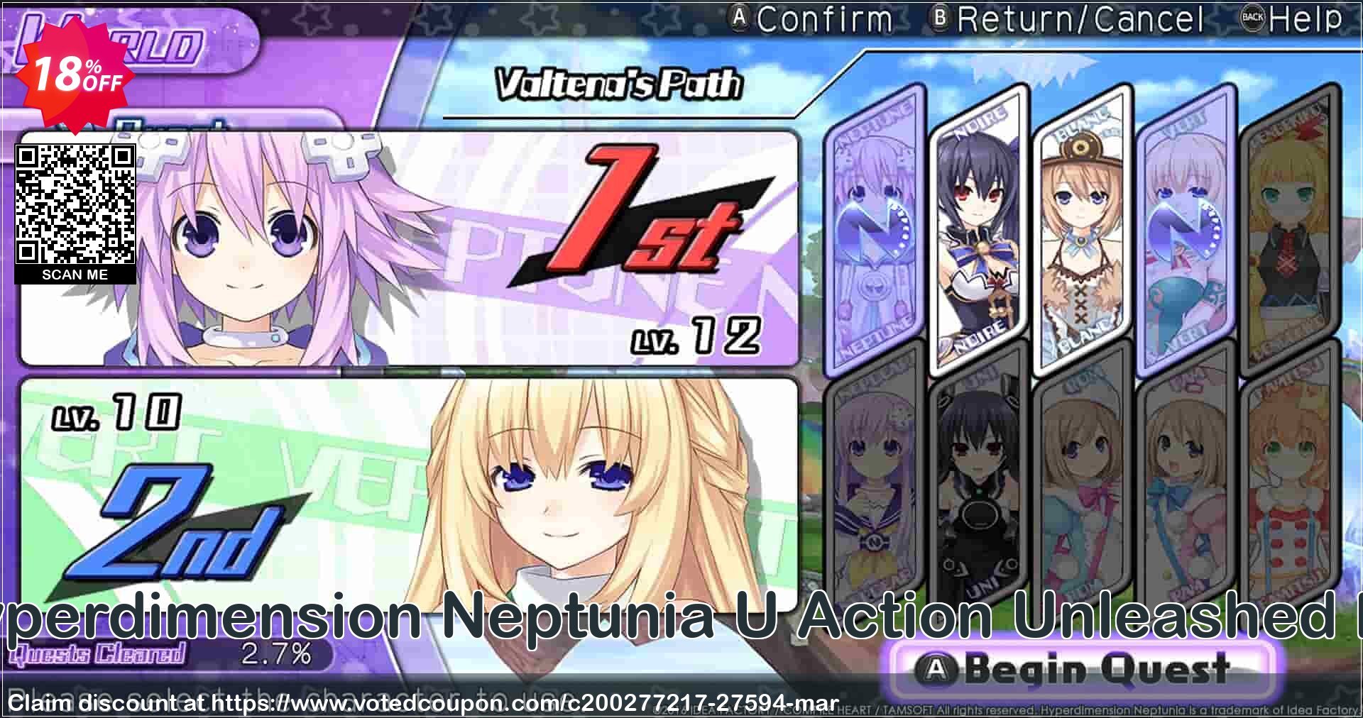 Hyperdimension Neptunia U Action Unleashed PC Coupon, discount Hyperdimension Neptunia U Action Unleashed PC Deal. Promotion: Hyperdimension Neptunia U Action Unleashed PC Exclusive Easter Sale offer 