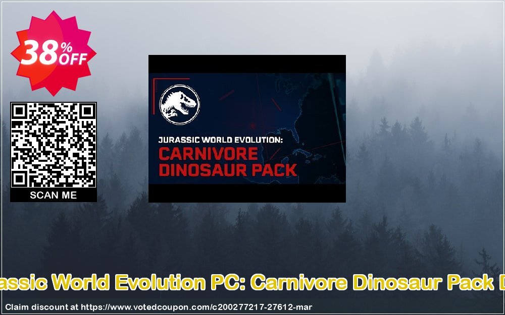 Jurassic World Evolution PC: Carnivore Dinosaur Pack DLC Coupon Code Apr 2024, 38% OFF - VotedCoupon