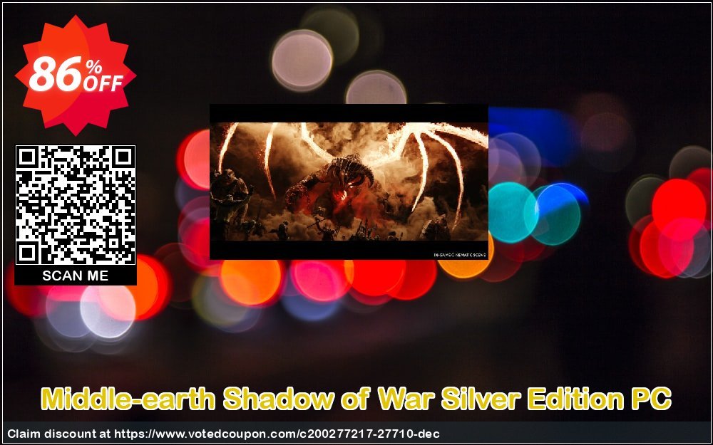 Middle-earth Shadow of War Silver Edition PC Coupon, discount Middle-earth Shadow of War Silver Edition PC Deal. Promotion: Middle-earth Shadow of War Silver Edition PC Exclusive Easter Sale offer 