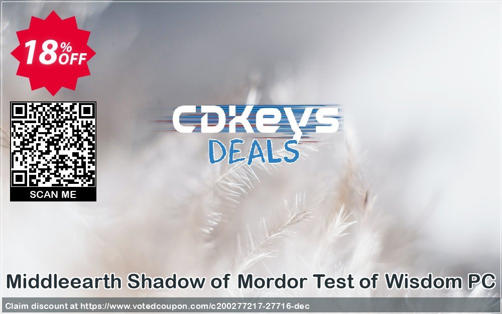 Middleearth Shadow of Mordor Test of Wisdom PC Coupon Code Apr 2024, 18% OFF - VotedCoupon