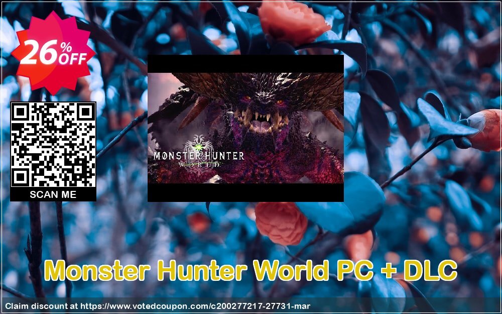 Monster Hunter World PC + DLC Coupon, discount Monster Hunter World PC + DLC Deal. Promotion: Monster Hunter World PC + DLC Exclusive Easter Sale offer 