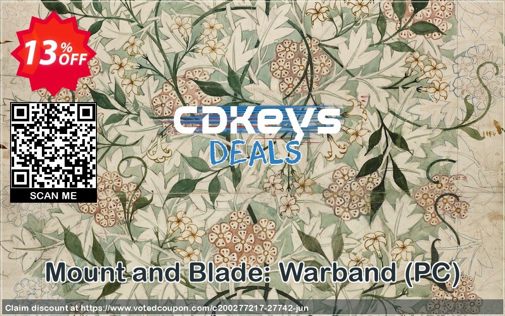 Mount and Blade: Warband, PC  Coupon, discount Mount and Blade: Warband (PC) Deal. Promotion: Mount and Blade: Warband (PC) Exclusive Easter Sale offer 