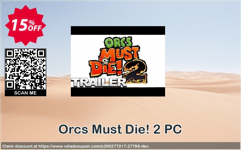 Orcs Must Die! 2 PC Coupon, discount Orcs Must Die! 2 PC Deal. Promotion: Orcs Must Die! 2 PC Exclusive Easter Sale offer 