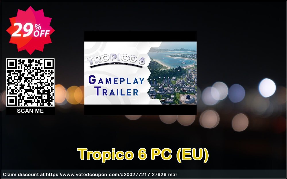 Tropico 6 PC, EU  Coupon, discount Tropico 6 PC (EU) Deal. Promotion: Tropico 6 PC (EU) Exclusive Easter Sale offer 