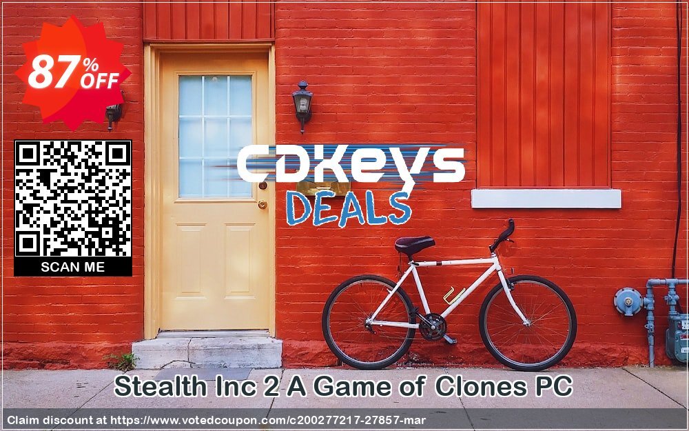 Stealth Inc 2 A Game of Clones PC Coupon, discount Stealth Inc 2 A Game of Clones PC Deal. Promotion: Stealth Inc 2 A Game of Clones PC Exclusive Easter Sale offer 