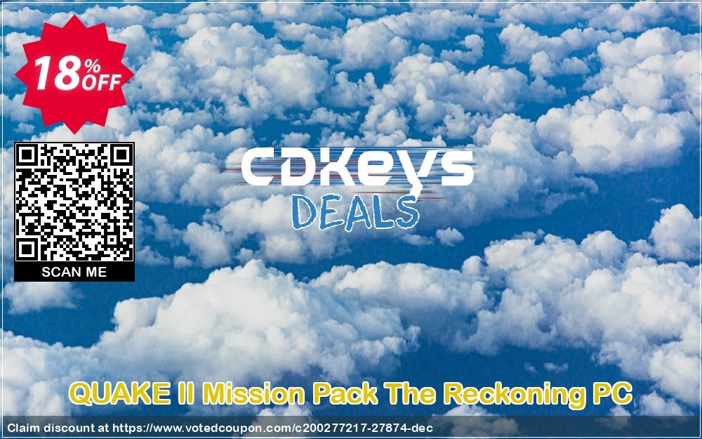 QUAKE II Mission Pack The Reckoning PC Coupon, discount QUAKE II Mission Pack The Reckoning PC Deal. Promotion: QUAKE II Mission Pack The Reckoning PC Exclusive Easter Sale offer 