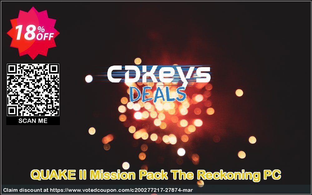 QUAKE II Mission Pack The Reckoning PC Coupon, discount QUAKE II Mission Pack The Reckoning PC Deal. Promotion: QUAKE II Mission Pack The Reckoning PC Exclusive Easter Sale offer 