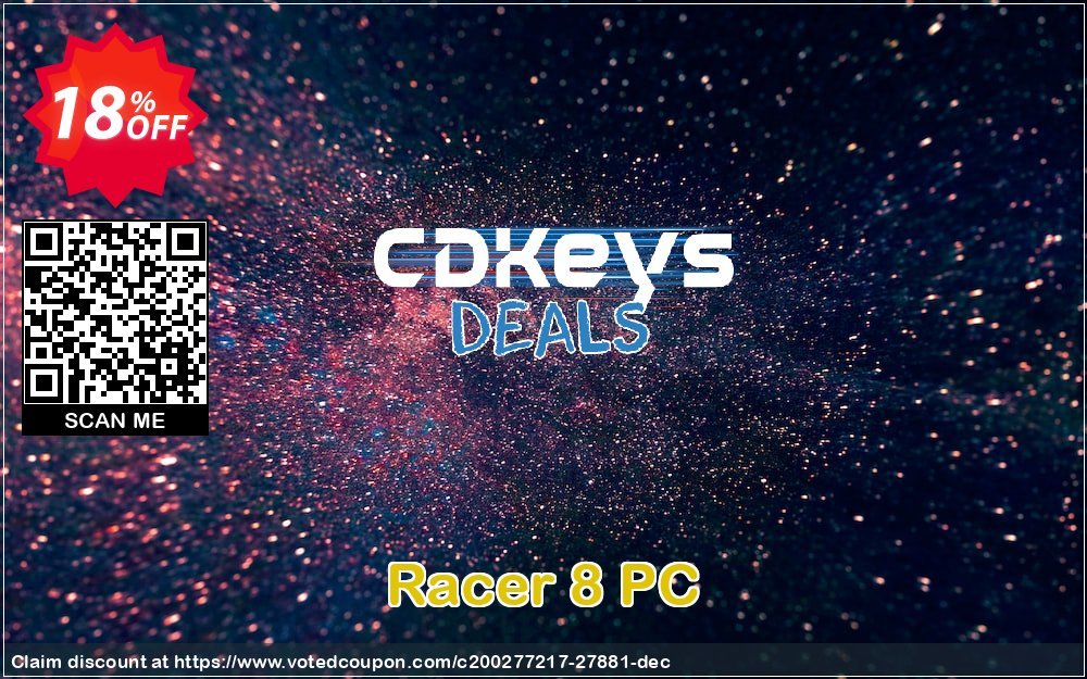 Racer 8 PC Coupon, discount Racer 8 PC Deal. Promotion: Racer 8 PC Exclusive Easter Sale offer 