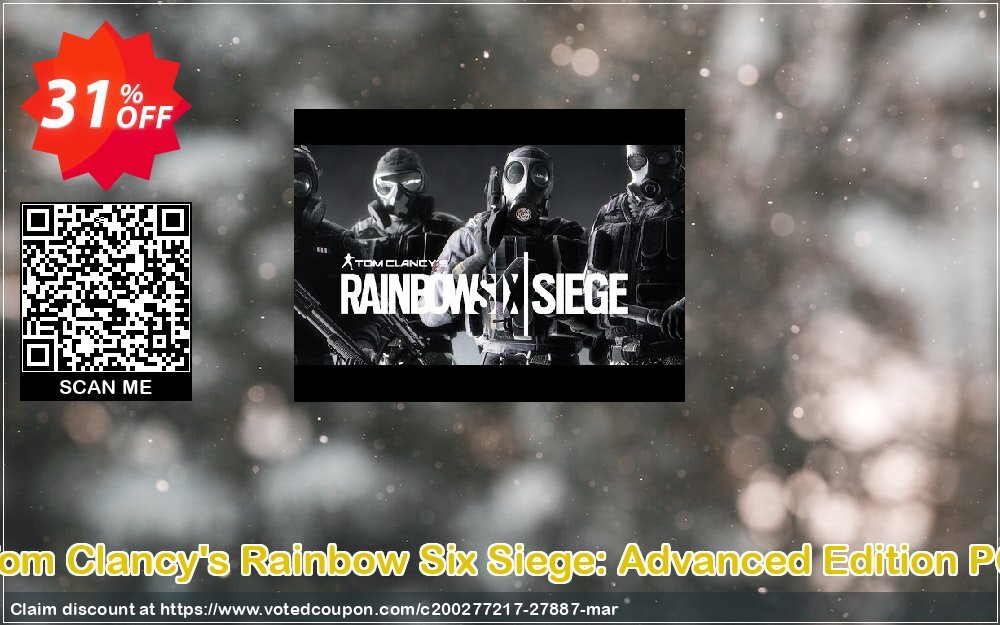 Tom Clancy's Rainbow Six Siege: Advanced Edition PC Coupon, discount Tom Clancy's Rainbow Six Siege: Advanced Edition PC Deal. Promotion: Tom Clancy's Rainbow Six Siege: Advanced Edition PC Exclusive Easter Sale offer 