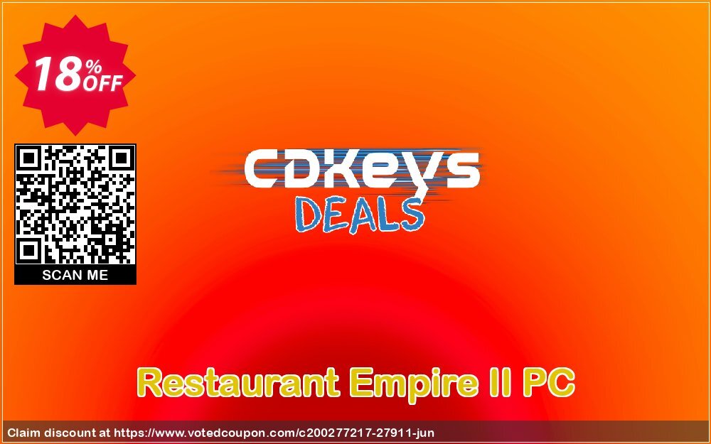 Restaurant Empire II PC Coupon, discount Restaurant Empire II PC Deal. Promotion: Restaurant Empire II PC Exclusive Easter Sale offer 