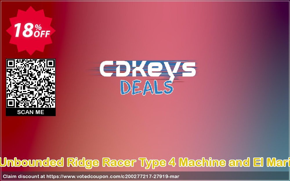 Ridge Racer Unbounded Ridge Racer Type 4 MAChine and El Mariachi Pack PC Coupon Code Apr 2024, 18% OFF - VotedCoupon