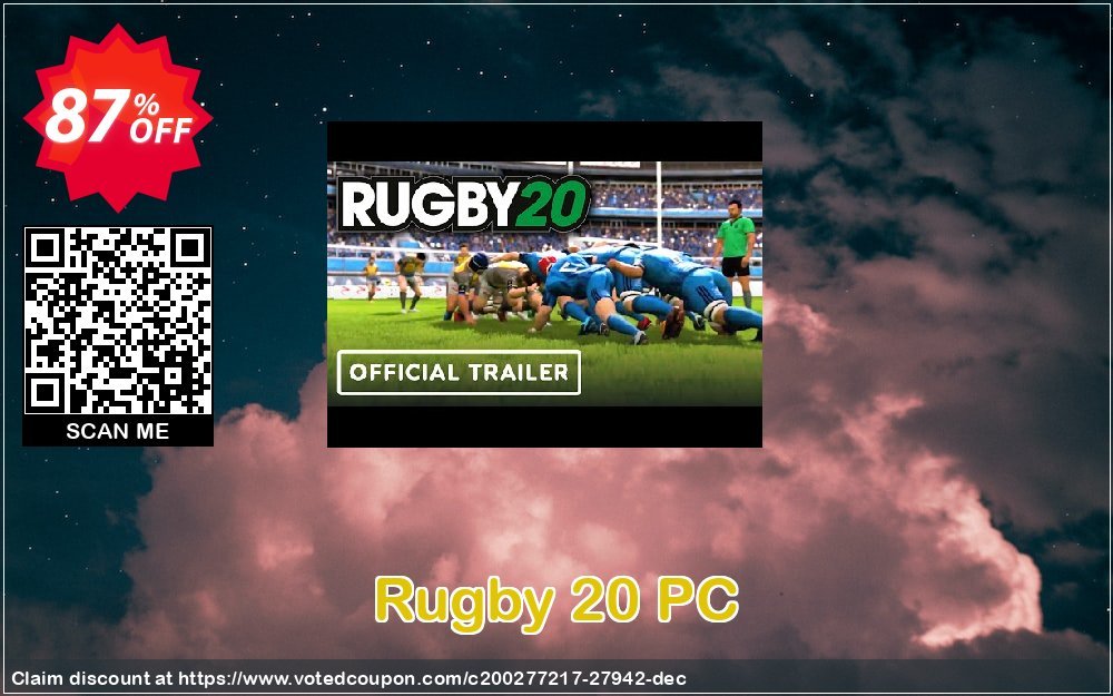 Rugby 20 PC Coupon, discount Rugby 20 PC Deal. Promotion: Rugby 20 PC Exclusive Easter Sale offer 